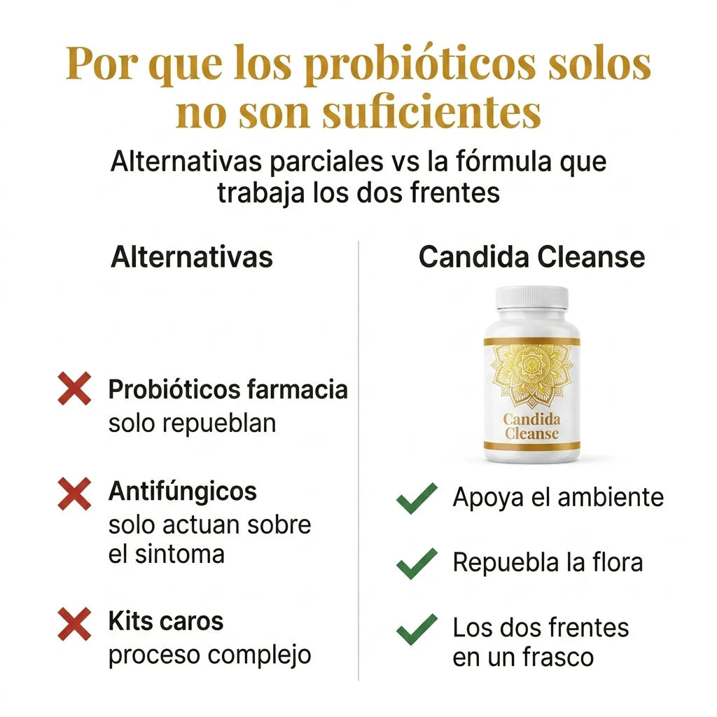 Suplemento Candida Cleanse 60 Capsulas - Elimina la hinchazón