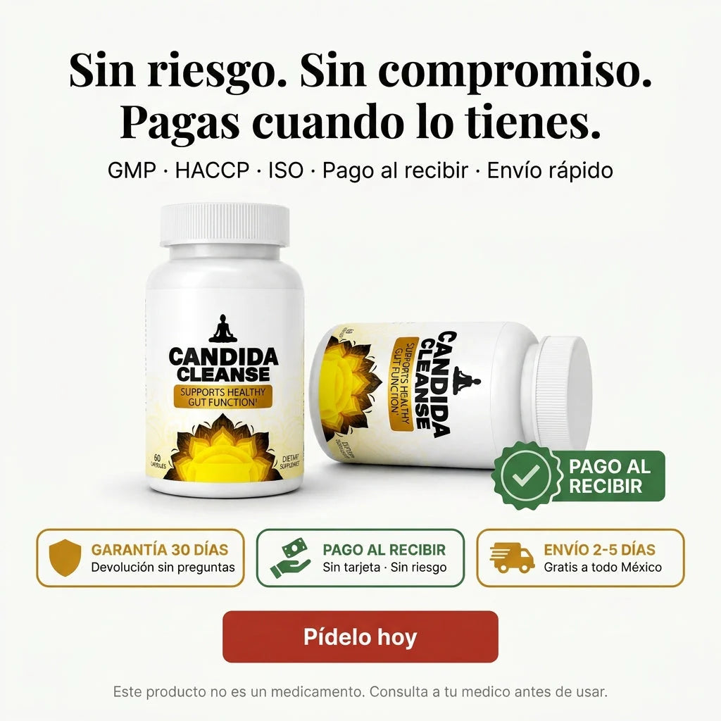 Suplemento Candida Cleanse 60 Capsulas - Elimina la hinchazón